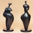 ADAM AND EVE (SMALL) 12"x4.5"x4" (each figure) cast bronze 16 lbs (each)
