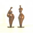 ADAM and EVE STANDING (miniature)   size: 6" x 3" x 3" (each figure)   weight 3 lbs (for both, approximated)   cast bronze
