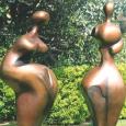 ADAM AND EVE (MONUMENTAL)   size: 88" x 36" x 36" (each figure, with base included)    weight: 400 lbs each   cast bronze  
