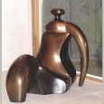 ARCHED SEATED FIGURE #3   size: 40" x 28" x 24"   weight: 100 lbs   cast bronze 
