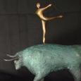 BULL DANCER (TOURNANT), MEDIUM 48"x44"x16" (for the two pieces) cast bronze 180 lbs