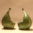 CONVERSATION (MINIATURE)  size: 8" x 6" x 4" (over all)  weight: 1 (bronze 6 lbs total