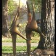 DANCERS ON ONE TOE (MEDIUM)   size: 60" x 40" x 36"   weight: 280 lbs    cast bronze (total for the two)