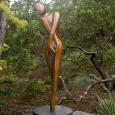 DEMURE (large)   size: 65" x 14" x 10" (figure only)   weight: 160 lbs   cast bronze 