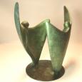 FLOWER DANCERS (MINIATURE 10")   size: 10" x 10" x 6"   weight 9 lbs   cast bronze