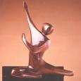 FLYING DANCER (SMALL)  size: 15" x 11" x 5" figure only  weight: 5 lbs  cast bronze