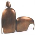 I AM RECLINING (SMALL)  size: 24" x 19" x 3" figure only  weight: 32 lbs  cast bronze