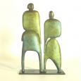 I AM STANDING PAIR [miniature]  size: 8" x 6" x 3"   weight: .75 lbs  cast bronze  