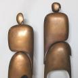 I AM STANDING PAIR, 3 FT (MEDIUM)   size: 36" x 28" x 6" (total outer dimensions)   weight: 200 lbs (total for the two)   cast bronze 