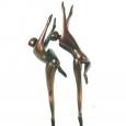 JUST DANCING (small)  size: 18" x 8" x 8"  weight: 14 lbs cast bronze