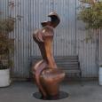 MIYA (large)    size: 72" x 28" x 20" (excluding base)   weight: 280 lbs   cast bronze 
