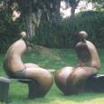 MR. AND MRS. NANTUA (MONUMENTAL)   size: 70" x 56" x 48" (each figure)   weight: 1400 lbs over all    cast bronze 