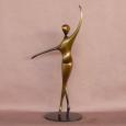 PAS DE BOUREE (SMALL)  size: 24" x 14" x 8" includes base  weight: 14 lbs   cast bronze