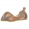 RECLINING 1  (miniature)    size: 8" x 3" x 3"   weight: 4 lbs (approximated)   cast bronze