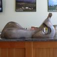 RECLINING 1 (medium)  size: 36” x 18” x 12”   weight: 80 lbs  cast bronze