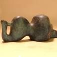 RECLINING 12  [miniature]  size: 6" x 4" x 3"  weight: .5 lbs  cast bronze