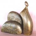 RECLINING 14 (small)  size: 12" x 10" x 4"  weight:16 lbs  cast bronze  