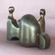 RECLINING 7 AND 9 (small)  size (each figure): 13" x 9" x 6"  weight (each figure): 14 lbs  cast bronze