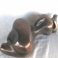 RECLINING 12 (small)  size: 14" x 8" x 6"  weight: 18 lbs  cast bronze