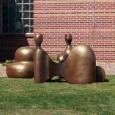 RECLINING FIGURES 7 AND 9 (MONUMENTAL) 96"x38"x36" (each) cast bronze 480 lbs each