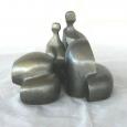 RECLINING PAIR (MINIATURE) 6"x3.5"x3" (each figure) cast bronze 3 lbs each