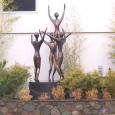 RHAPSODY, FOUR FIGURES  (monumental)   size: 120" x 48" x 48" (base included)    weight: 1200 lbs   cast bronze 