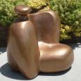 SEATED i2 (medium)  size: 32" x 32" x 26"  weight: 100 lbs  cast bronze