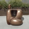 SEATED i3 (medium)   size: 32" x 32" x 26"   weight: 100 lbs   cast bronze