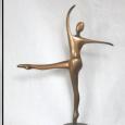 SHE DANCES (MINIATURE) 9"x7"x.5" cast bronze 1.5 lbs