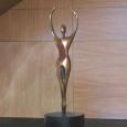 SOLO (LARGE)    size: 96" x 18" x 8"   weight: 160 lbs (figure only)   cast bronze 