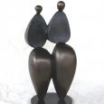 STROLLING COUPLE 2 (small)  size: 14" x 6" x 6"  weight: 14 lbs  cast bronze