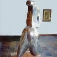 STROLLING MAN (MONUMENTAL)   size: 96" x 36" x 30"   weight: 380 lbs  cast bronze