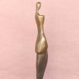 STROLLING WOMAN 2 (small)  size: 18" x 4" x 3"  weight: 18 lbs  cast bronze