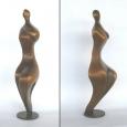 STROLLING WOMAN 3 (small)  size: 16" x 5" x 4"  weight" 14 lbs cast bronze