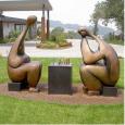 THE GAME (MONUMENTAL)  size: 144" x 96" x 36"    weight: 2400 lbs (over all)   cast bronze 
