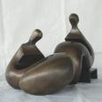 CONVERSATION III (SMALL) 7"x7"x6" (each figure) cast bronze 20 lbs